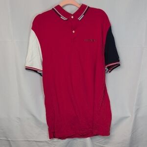 Tommy Hilfiger Red and Navy Polo Shirt for Men